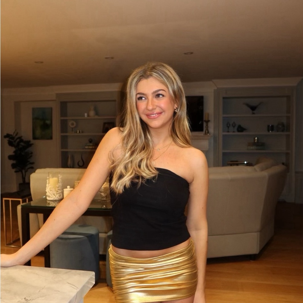 Gold Mini Skirt